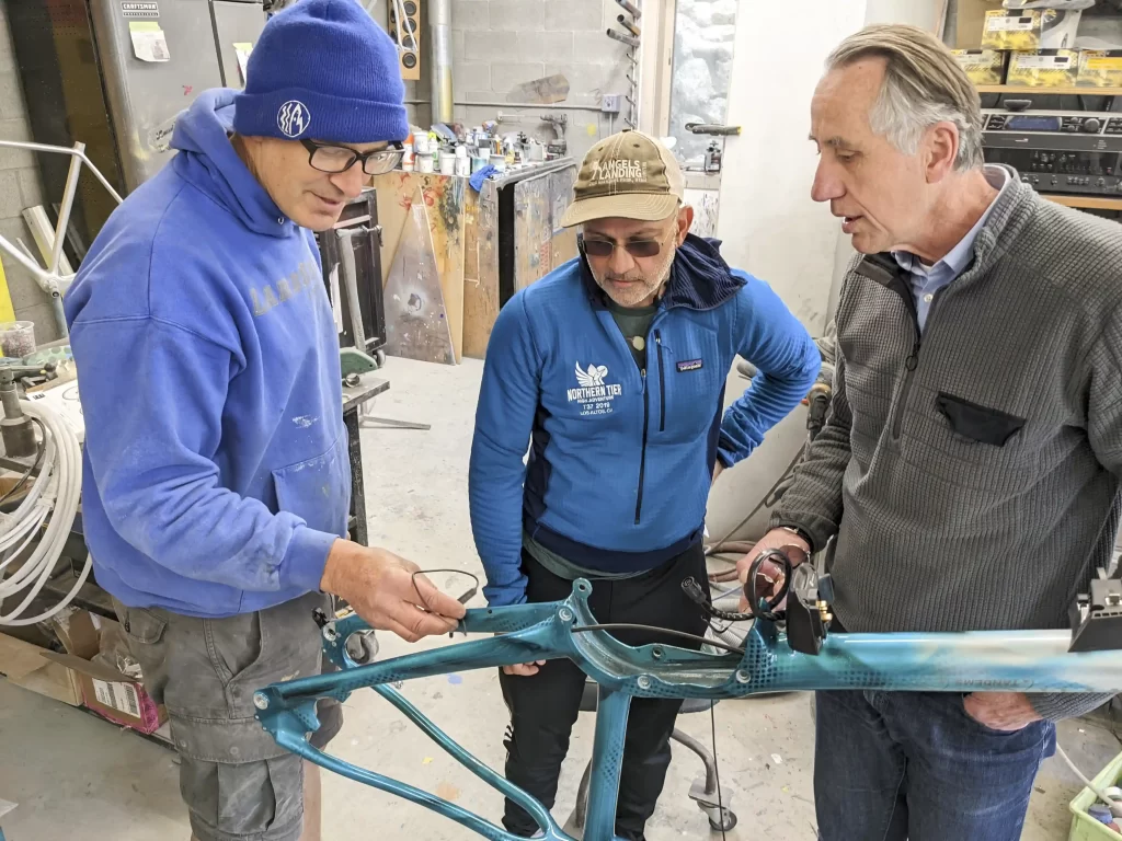 Watching John Slawta work on a bike in his Landshark bicycle shop, Oregon.