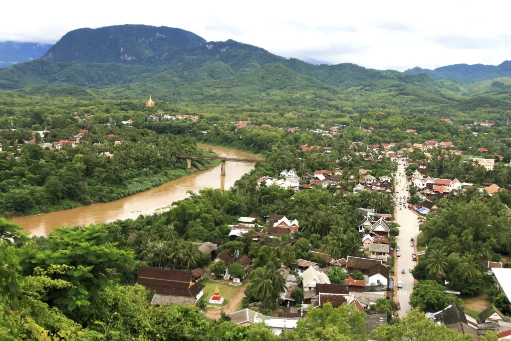 Luang Prabang, Laos from the air.